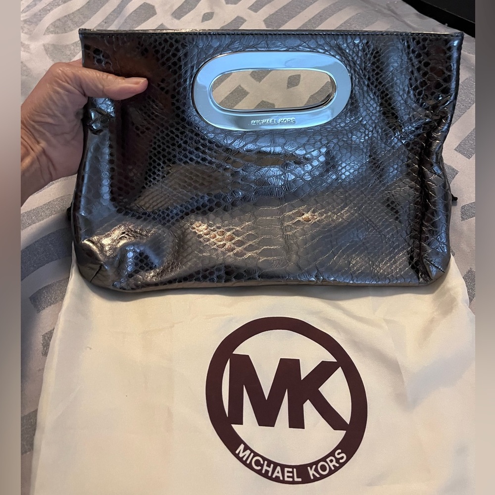 Michael Kors Metallic Clutch
